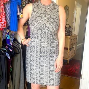 Gray and white dress 